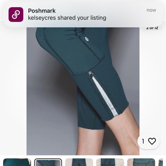 Lululemon Leggings - Rebel Runner Crop size 8 - Picture 2 of 8